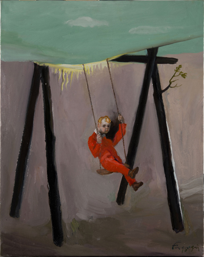 Lino Frongia: Giro di vite, 2010, olio su tela, , 40x50cm, 