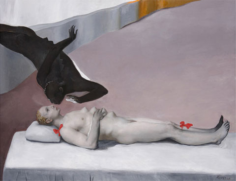 Lino Frongia: Il riposo della medusa, 2008, olio su tela, , 180x140cm, 