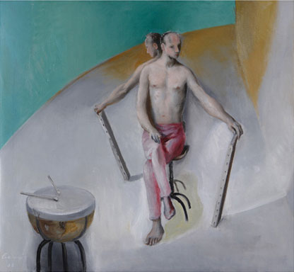 Lino Frongia: La stanza di Stravinsky, 2008, olio su tela, , 65x60cm, 