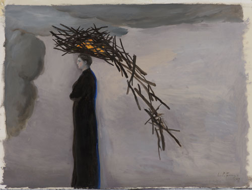Lino Frongia: Madre, madre, 1979, olio su carta, , 70x50cm, 