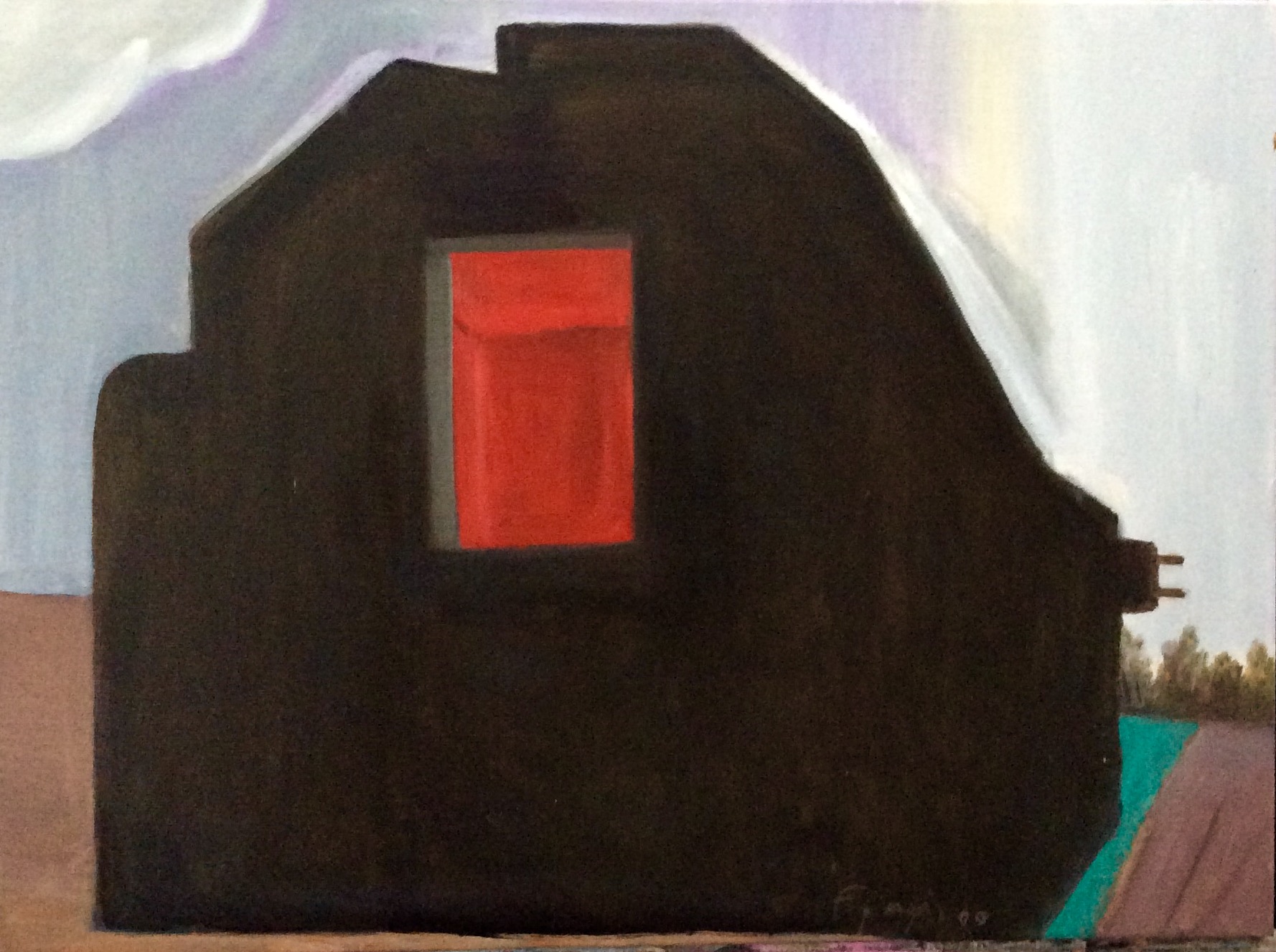 Lino Frongia: Paesaggio scarno, 2000, -, , 57x42, 