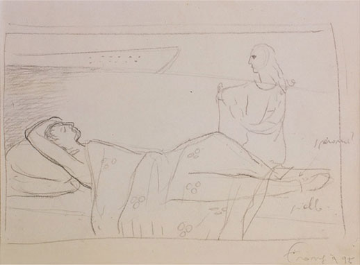 Lino Frongia: Senza titolo, 1995, matita su carta, , 29×40cm, 