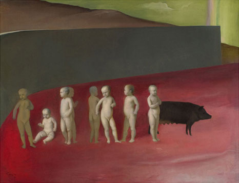 Lino Frongia: Senza titolo, 1997, olio su tela, , 110×144 cm, 