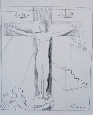 Lino Frongia: Senza titolo, 2000, matita su carta, , 34×29cm, 
